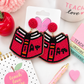 Beaded A+ Book Earrings