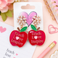 Teach Love Inspire Apple Earrings