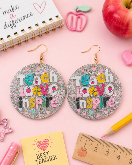 Teach Love Inspire Earrings