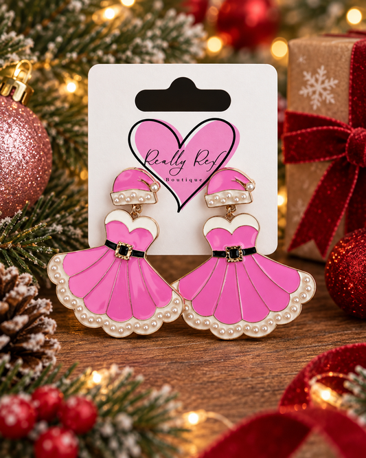 Mrs. Claus Dress Earrings