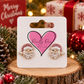 Pink Santa Stud Earrings