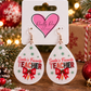 Santa's Favorite Teacher Teardrop Earrings