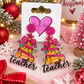 Teacher Christmas Tree Earrings