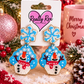 Beaded Snowman Earrings