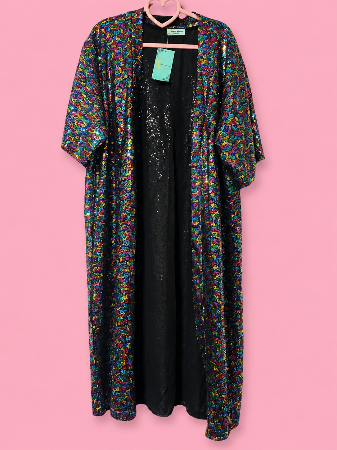 Rainbow Sequins Duster
