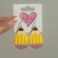 Glitter Pencil Teardrop Earrings