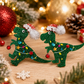 Christmas Dinosaur Earrings