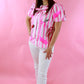 Pink Striped School Supply Top