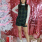 Plaid Tweed Romper with Tinsel