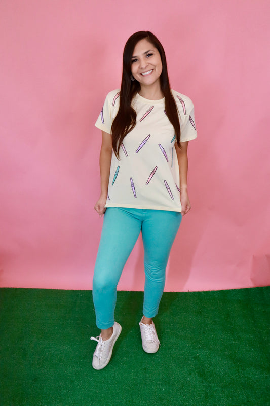 Sequin Flair Pen Shirt