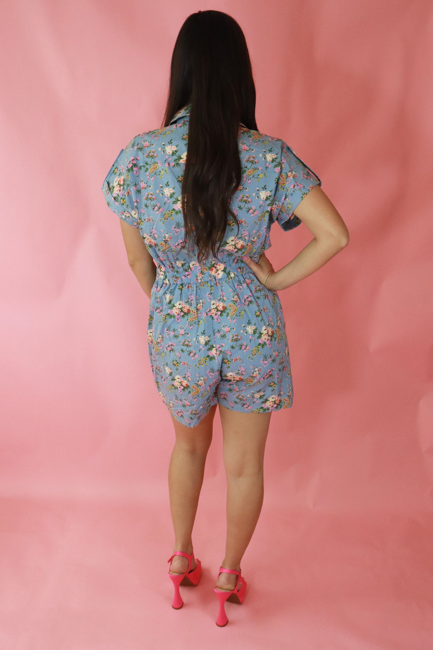 Floral Cargo Romper