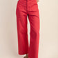 Red Ankle Crop Pant