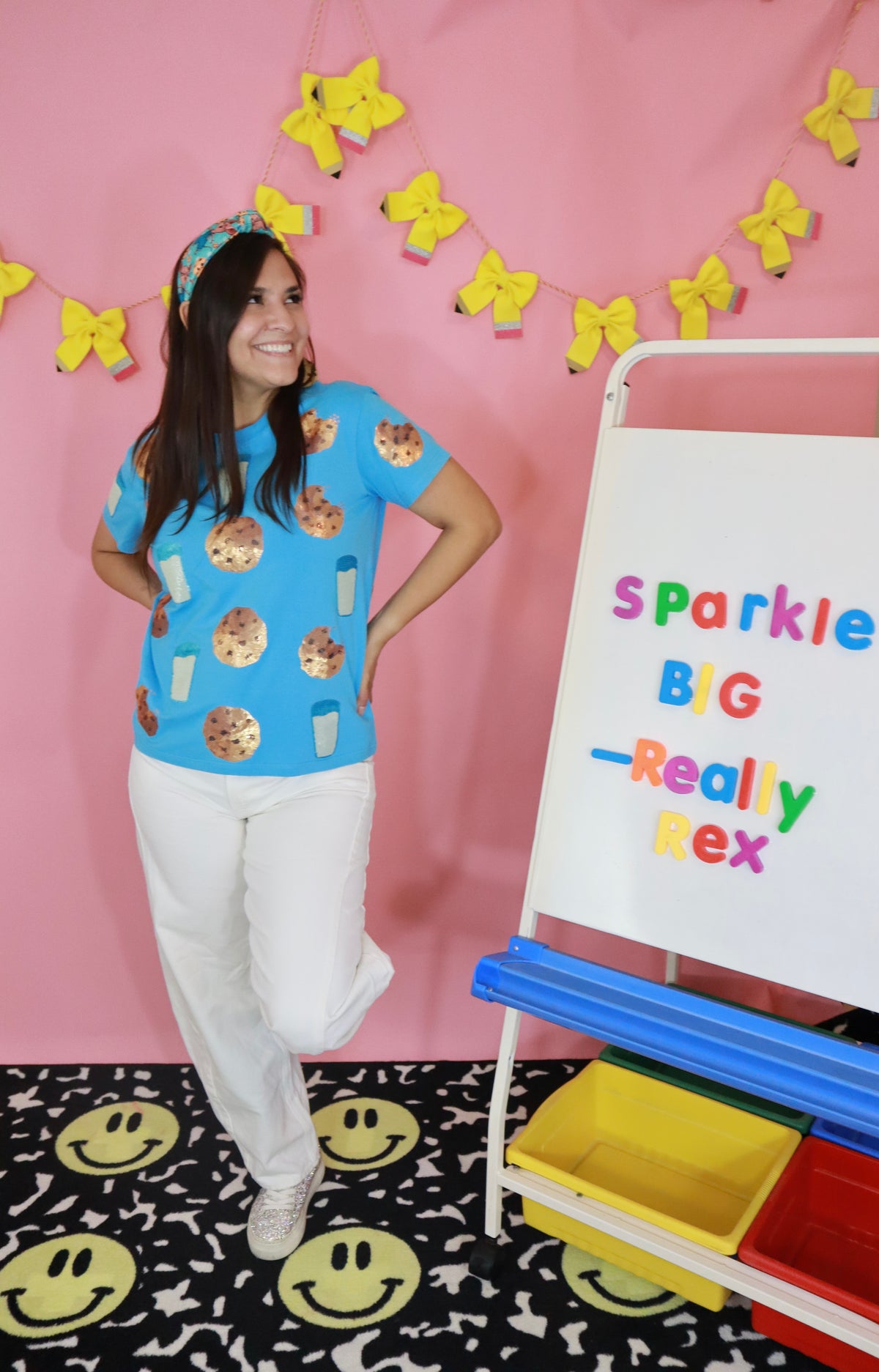 Sequin Milk & Cookies Top