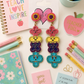 Colorful Math Symbol Earrings