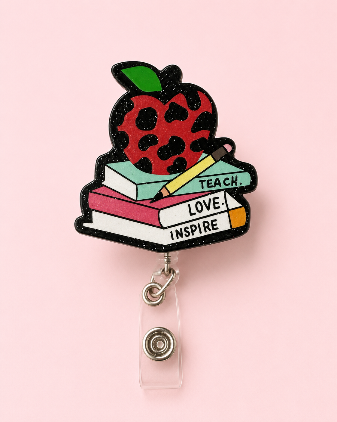 Stack of Books Badge Reel