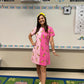 Two Tone Pink Pencil Dress