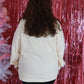 Oversized Cream Sequin Candy Cane Top