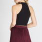 Maroon Pleated Shorts