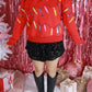 Sequin Crayon Christmas Lights Sweatshirt