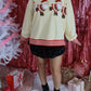 Sequin Skating Santa Oversized Sweatshirt