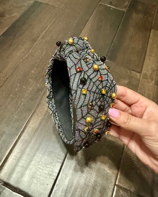 Glitter Spider Web Headband
