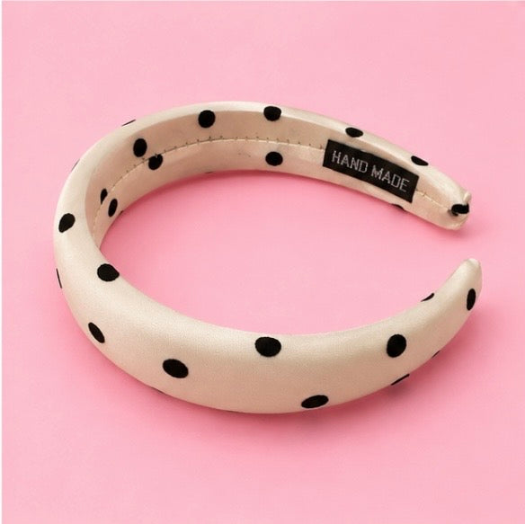 Satin Polka Dot Headband