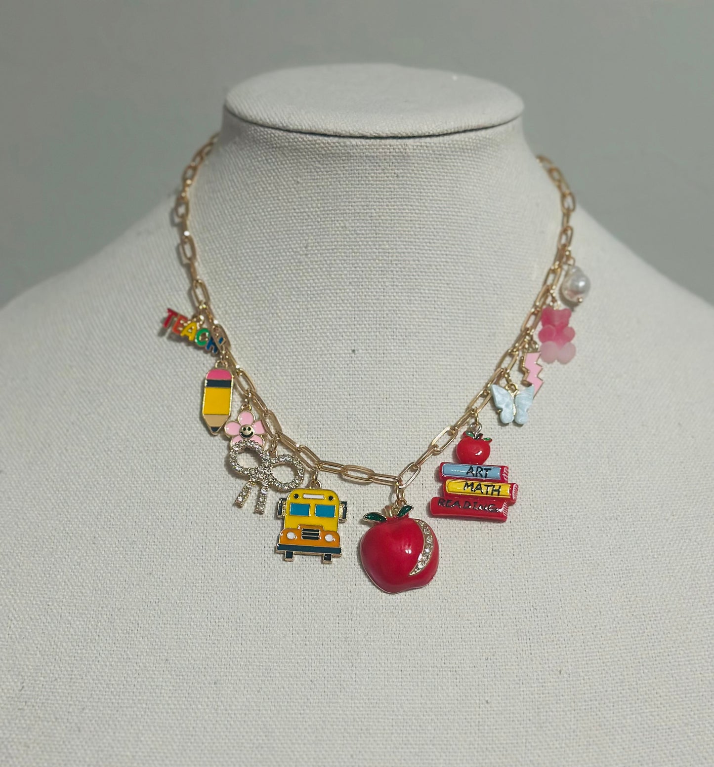 Apple Teacher Chain Necklace