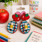 Beaded Composition with Pencil Earrings