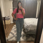 High Waisted Rhinestone Jeans