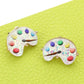 Glitter Paint Palette Stud Earrings