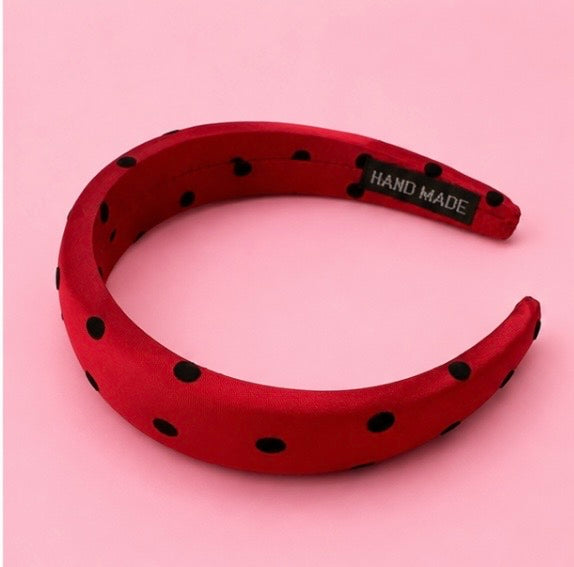 Satin Polka Dot Headband