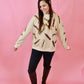 Sequin MultiColor Crayon Mock Neck Sweatshirt