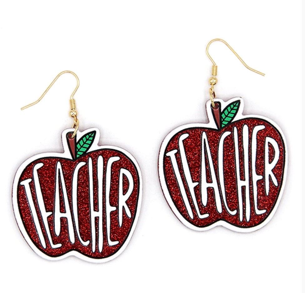 Apple Teacher Earrings