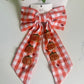 Plaid Beaded Pumpkin Bow