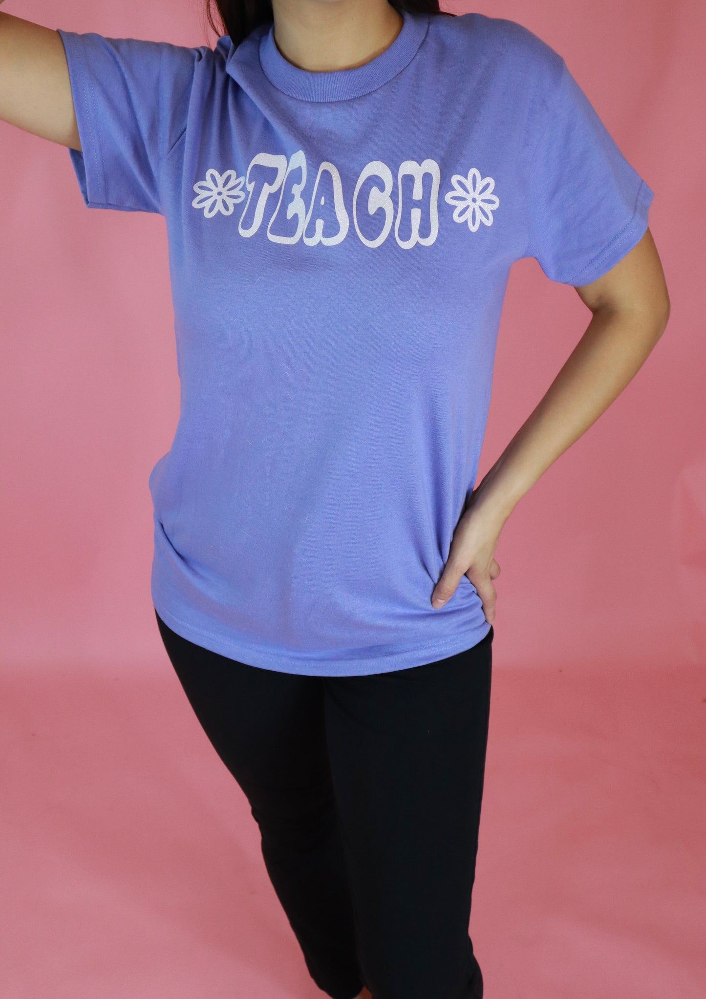 Glitter Daisy Teach Tee