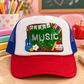 Music Sequin Patch Trucker Hat