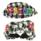 Gingham Beaded Teacher Headband