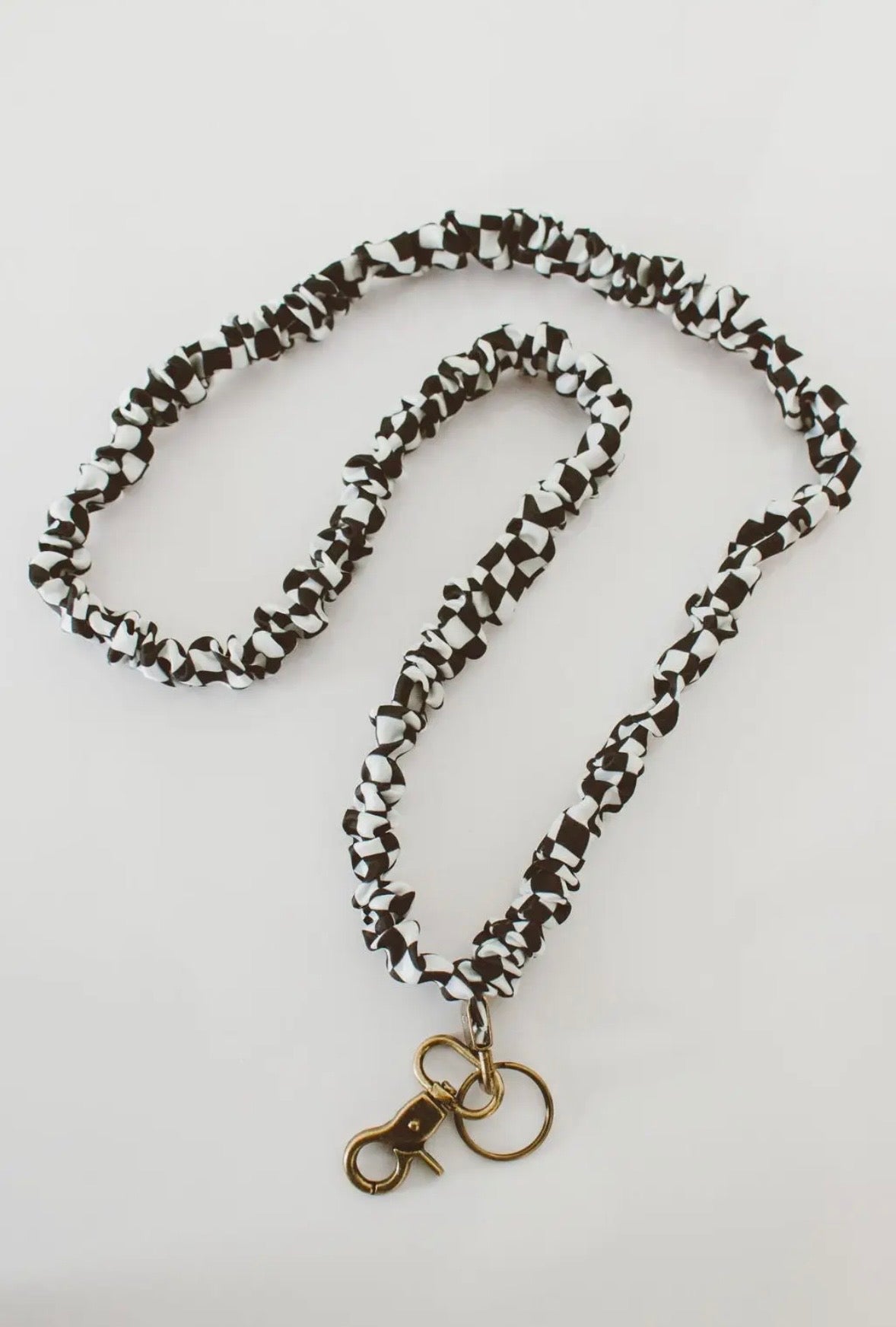 Black Checkered Lanyard