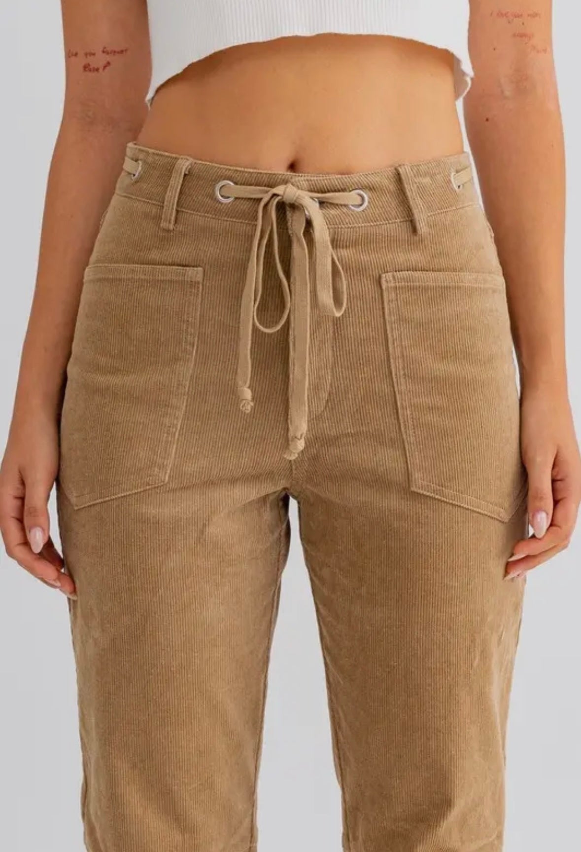 Beige Twill Pants