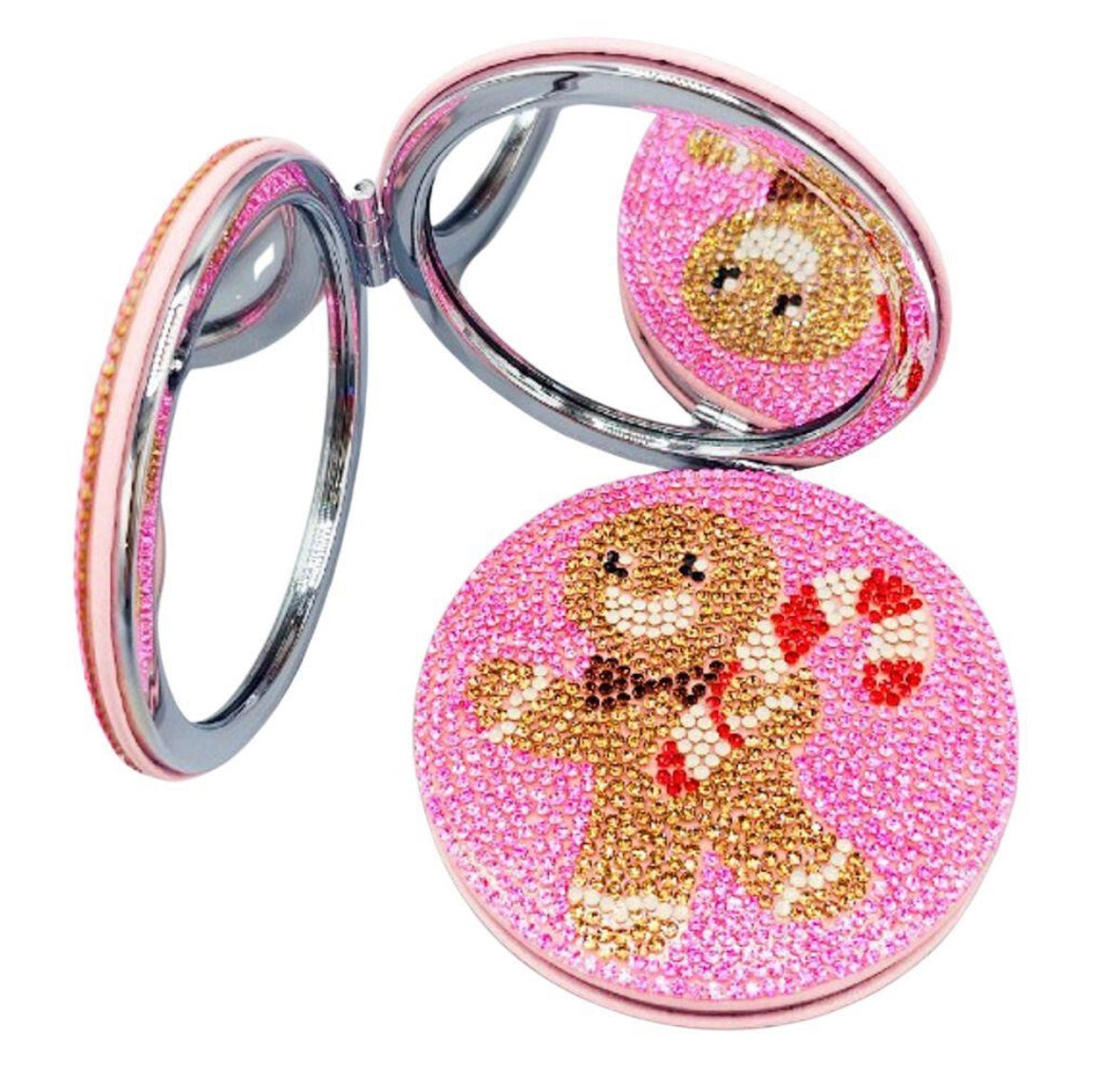 Rhinestone Gingerbread Personal Mirror