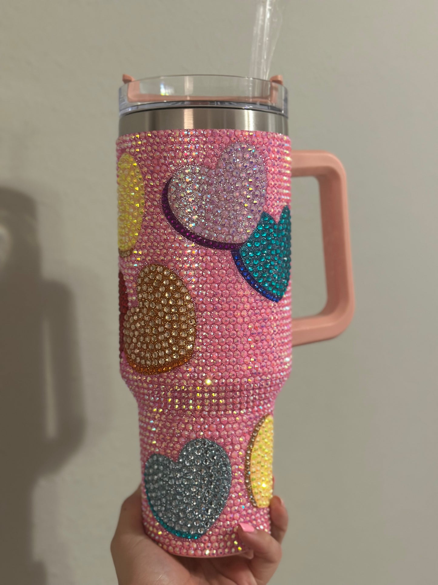 Candy Heart Rhinestone Tumbler