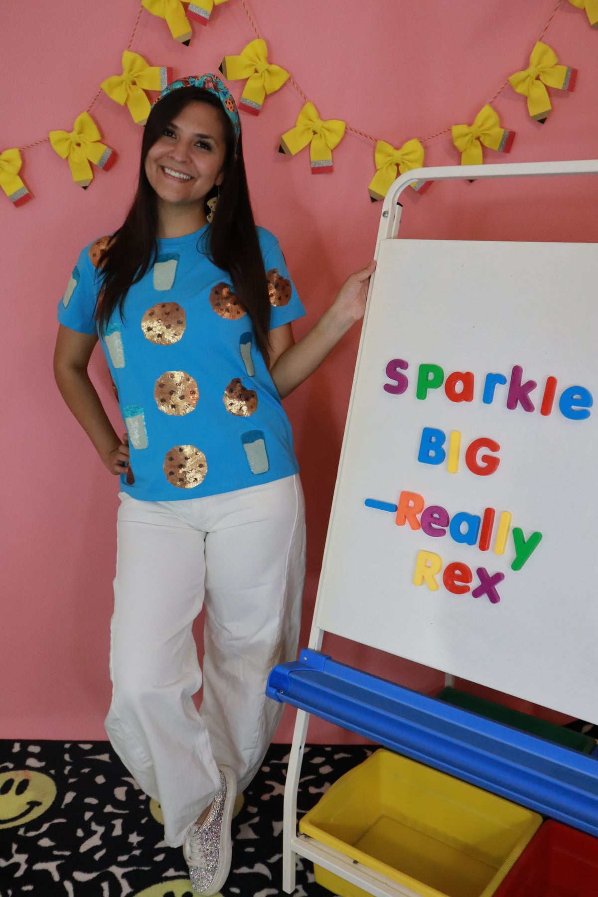 Sequin Milk & Cookies Top
