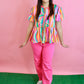Multi Color Bow Tie Top