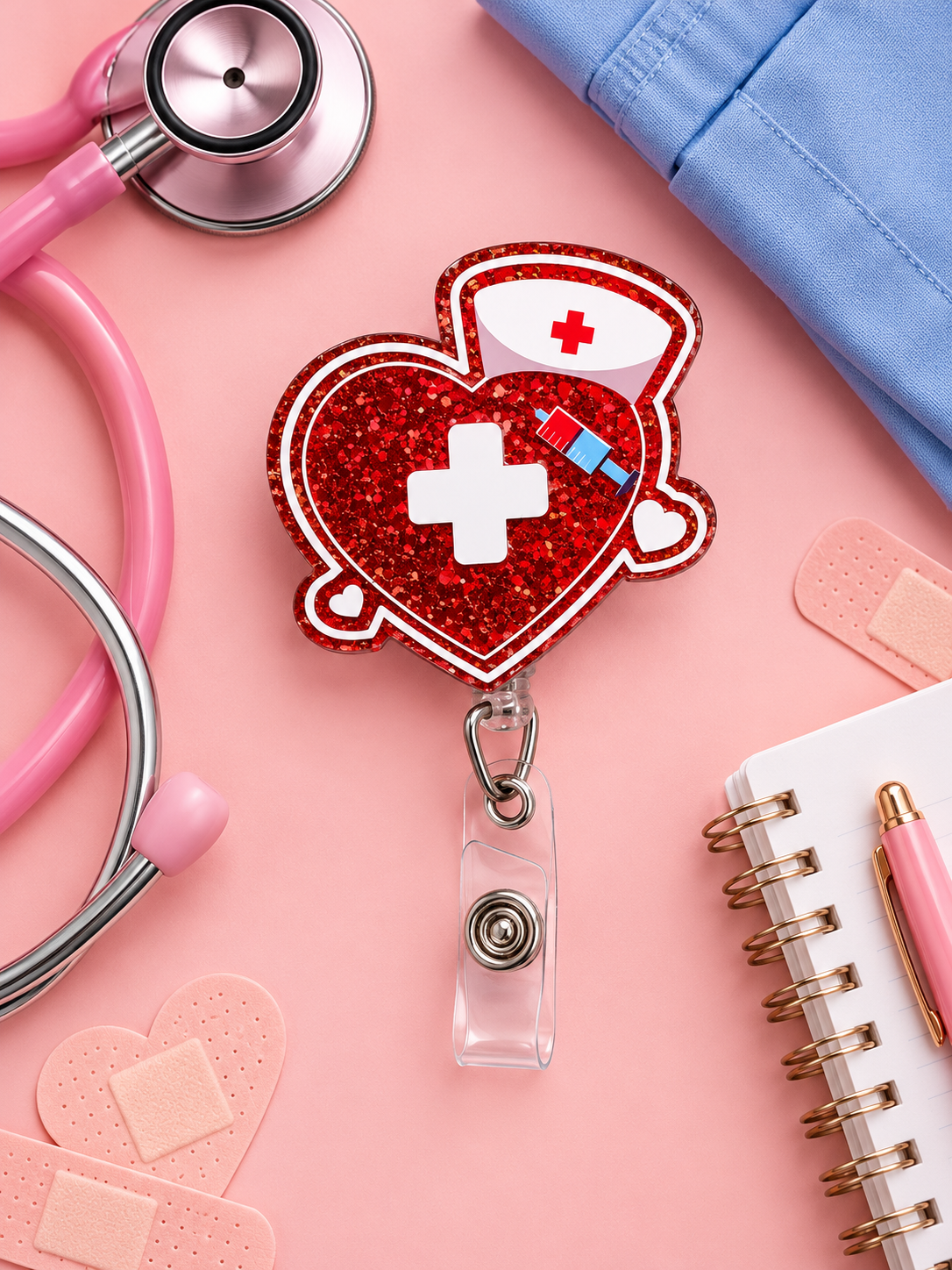 First Aid Heart Badge Reel