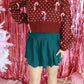 Maroon Candy Cane Crop Sweater