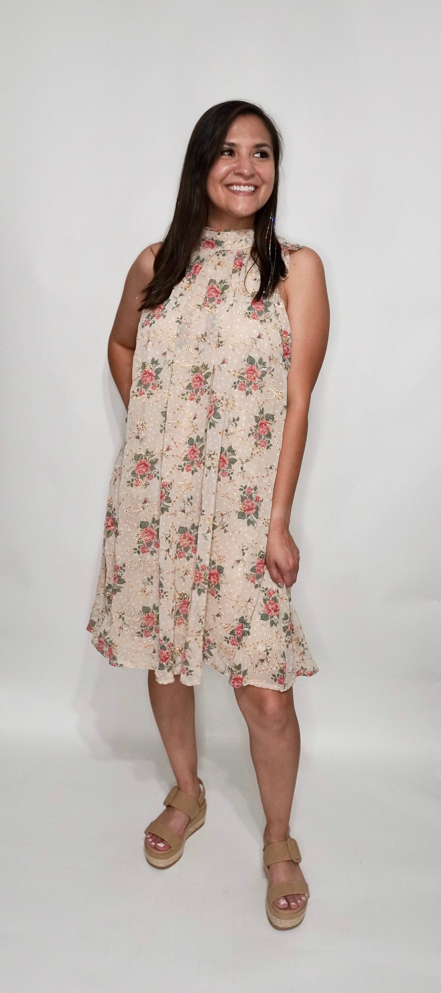 Floral Eyelet Dress