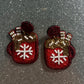 Hot Cocoa Beaded Earrings