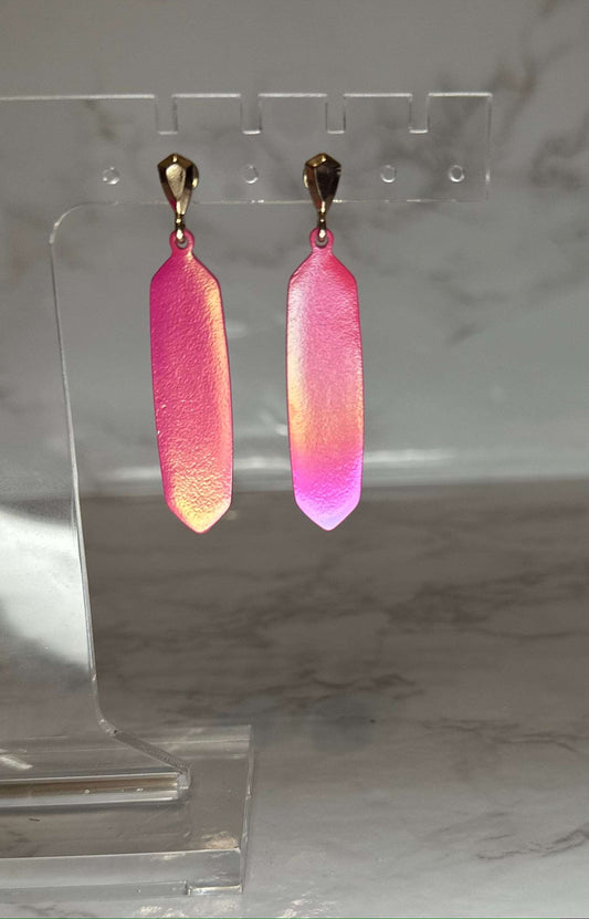 Barbie Iridescent Pink Drop Earrings