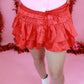 Red Ruffle Tiered Skort