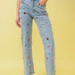 *PREORDER* Colorful Rhinestone Jeans
